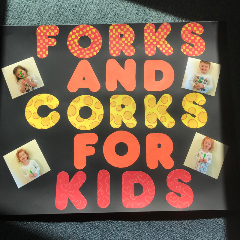 2019 Forks and Corks Sign
